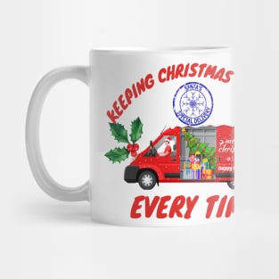 Keeping christmas on time, every time, logistics christmas Mug